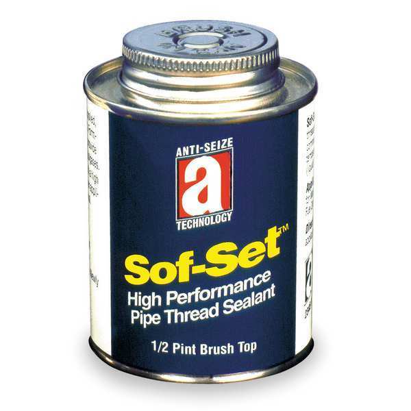 Anti-Seize Technology Pipe Thread Sealant 19.2 fl oz, Brush-Top Can, Sof-Set, Yellow, Paste 29018