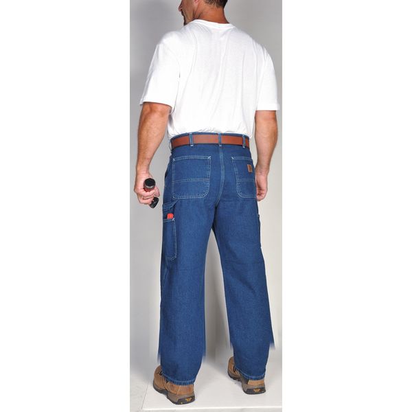 Dickies Carpenter Jeans, Cotton, 14oz, Indigo, 30x32 LU20RB 30 32
