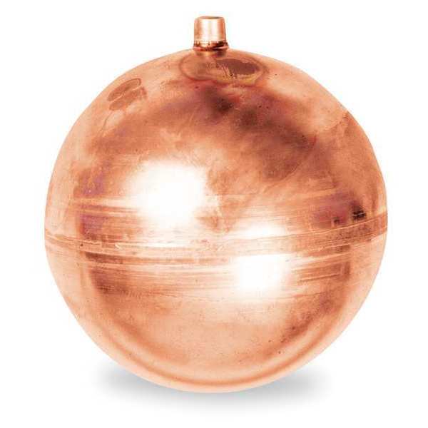 Zoro Select Float Ball, Round, Copper, 6 In 109-872