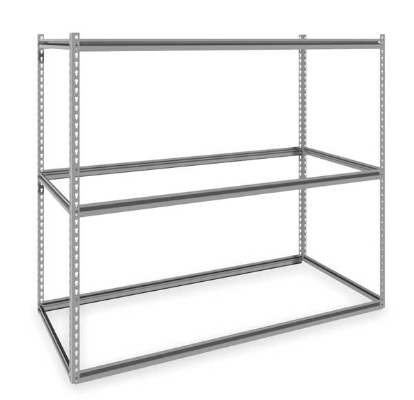 Tennsco Boltless Shelving Unit, 30"D x 69"W x 60"H, 3 Shelves, Steel ZKMS-693060