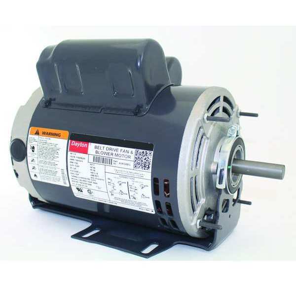 Dayton Capacitor-Start/Run Belt Drive Motor, 1 HP, 56 Frame, 115/208-230V AC Voltage, 1,725 Nameplate RPM 4VAG8