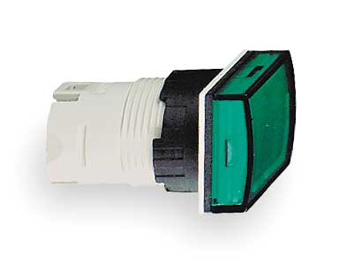 Schneider Electric Pilot Light Head, Green, LED ZB6DV3