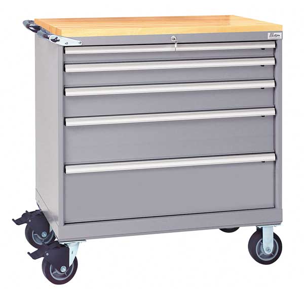 Lista Mobile Service Bench, 440 lb., Light Gray HS0750-0505F-M/LG-BT