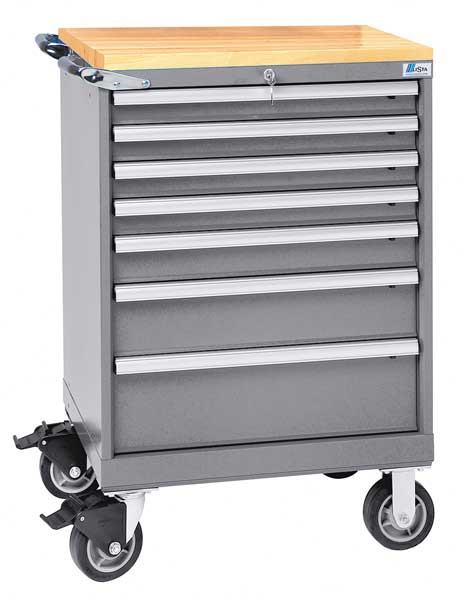 Lista Mobile Service Bench, 165 lb., Light Gray HS0750-0701F-M/BB-BT