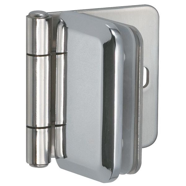 Lamp 1-39/64" W x 2-1/8" H Chrome Glass Door Hinge GH-34/8/CR-P