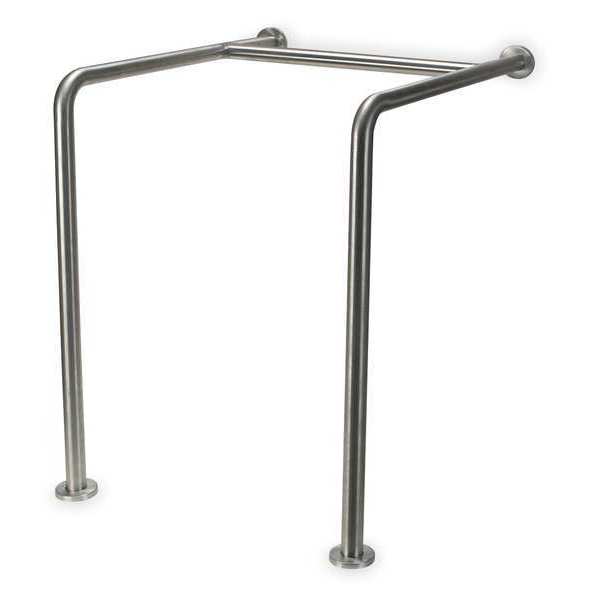 Zoro Select 30" L, Wall Mount, Stainless Steel, Safety Rail/Bar, Satin 4WMH4