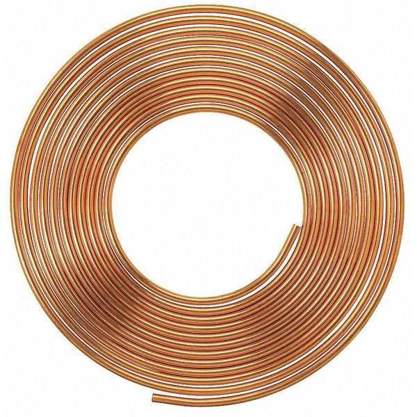 Streamline Coil Copper Tubing, 5/8 in Outside Dia, 100 ft Length, Type K KS04100