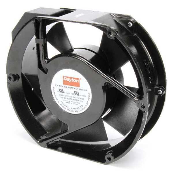 Dayton Standard Oblong Axial Fan, Round, 230V AC, 1 Phase, 239 cfm 4WT43
