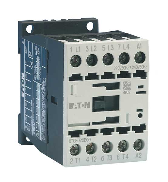 Eaton IEC Magnetic Contactor, 4 Poles, 24 V DC, 12 A, Reversing: No XTCF020B00TD