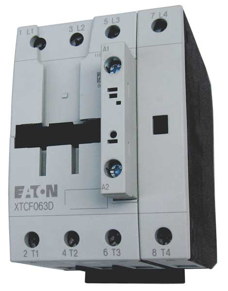 Eaton IEC Magnetic Contactor, 4 Poles, 120 V AC, 50 A, Reversing: No XTCF080D00A