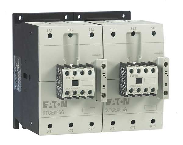 Eaton IEC Magnetic Contactor, 3 Poles, 208 V AC, 80 A, Reversing: Yes XTCR080F11E
