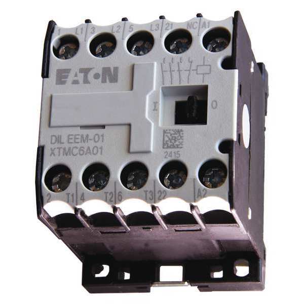 Eaton Miniature IEC Magnetic Contactor, 3 Poles, 24 V DC, 6 A, Reversing: No XTMC6A01TD