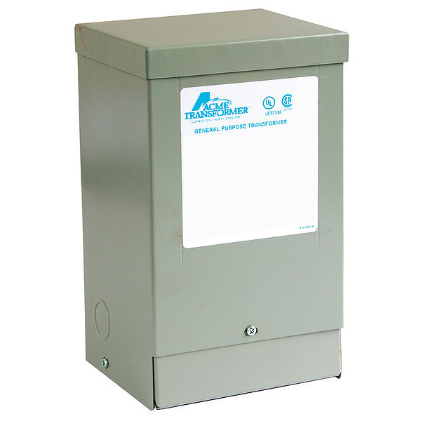 Acme Electric Low Voltage Distribution Transformer, 500 VA, NEMA 3R, 115°C, 120/240V AC, 240/480V AC T253008S