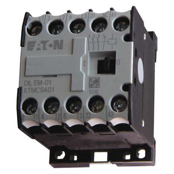 Eaton Miniature IEC Magnetic Contactor, 3 Poles, 24 V AC, 9 A, Reversing: No XTMC9A01T