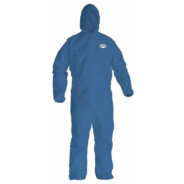 Kleenguard Disposable Coveralls, Xl, 24 PK, Blue, SMMMS, Zipper 58524