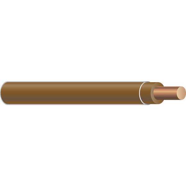 Southwire Building Wire, THHN, 12 AWG, 2,500 ft, Brown, Nylon Jacket, PVC Insulation 11594905