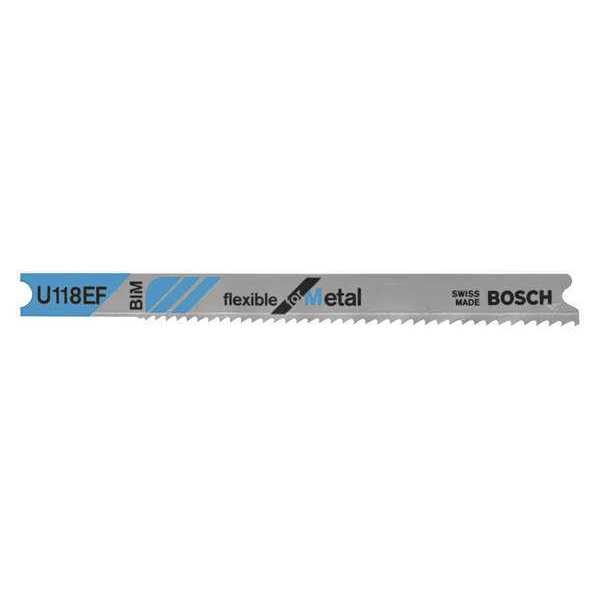 Bosch Jigsaw Blade, U-Shank, 3-1/8 In. L, PK5 U118EF