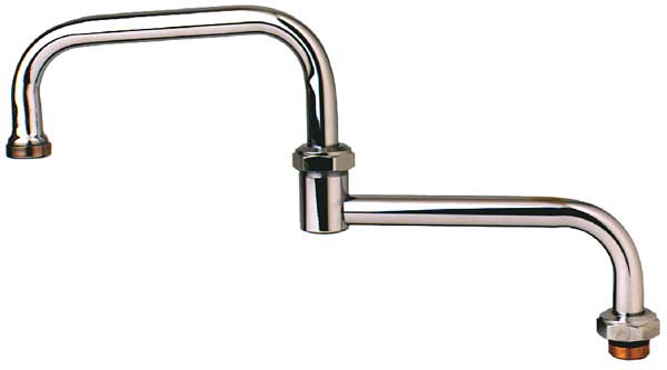 T&S Brass Spout, Faucet, Brass, Length 18 In 068X