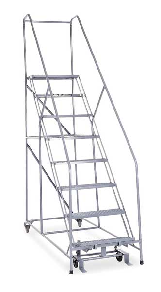 Cotterman 110 in H Steel Rolling Ladder, 8 Steps 1208R2632A1E12B4C1P6