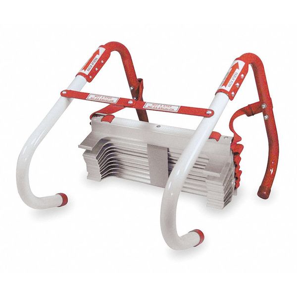 Kidde Emergency Escape Ladder, Window Mount, 3 Stories, Steel, 25 ft Length, 1000 lb Load Capacity 468094