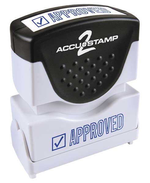 Accu-Stamp2 Microban Message Stamp, Approved, 3/8" 038840