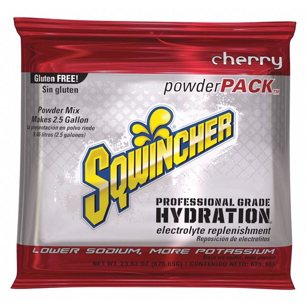 Sqwincher Sports Drink Mix, 23.83 oz., Mix Powder, Regular, Cherry 159016047