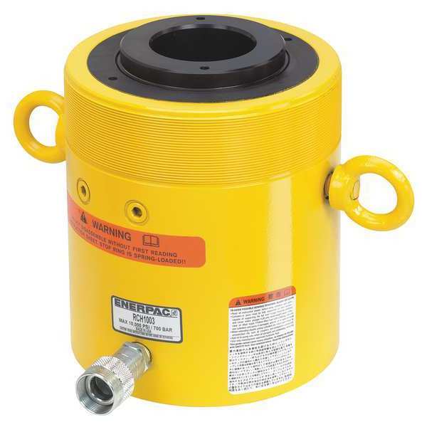 Enerpac RCH1003, 103.1 ton Capacity, 3.00 in Stroke, Single-Acting, Hollow Plunger Hydraulic Cylinder RCH1003