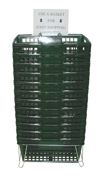 Zoro Select Hand Basket, Green, 18 1/4x 12 1/4, PK12 RWR-HDB-GN01ST