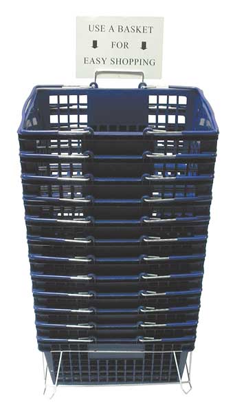 Zoro Select Hand Basket, Blue, 18 1/4 x 12 1/4, PK12 RWR-HDB-BE01ST