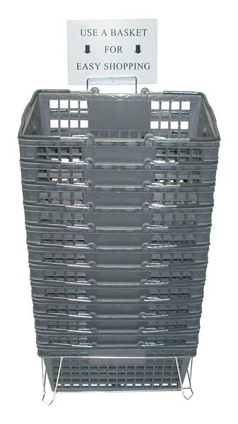 Zoro Select Hand Basket, Gray, 18 1/4 x 12 1/4, PK12 RWR-HDB-GY01ST