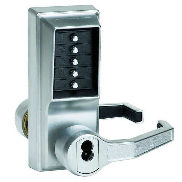 Kaba Push Button Lock, Entry, Key Override LR-1021-B-26D-41