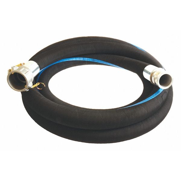 Continental 3" ID x 10 ft Rubber Discharge & Suction Hose BK 4YLN8