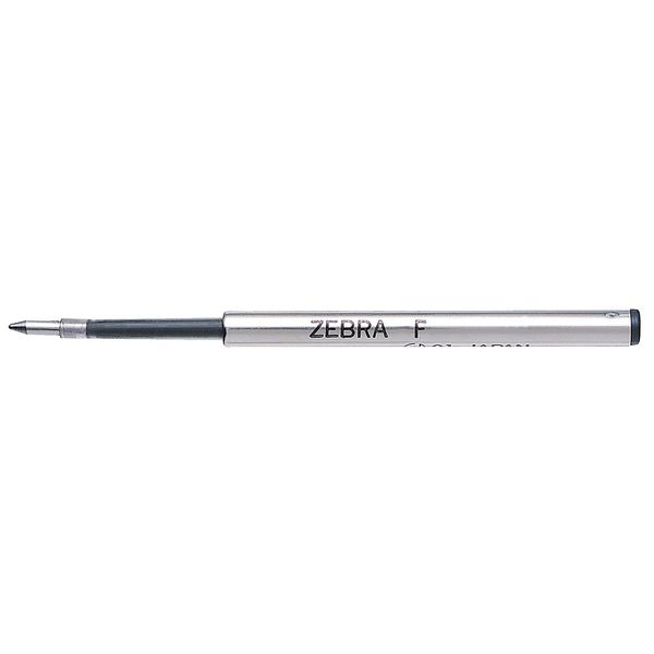 Zebra Pen Ink Refill, Ballpoint, Black, Medium, PK2 85412