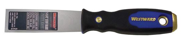 Westward Putty Knife, Stiff, 1-1/4", Carbon Steel 4YP29