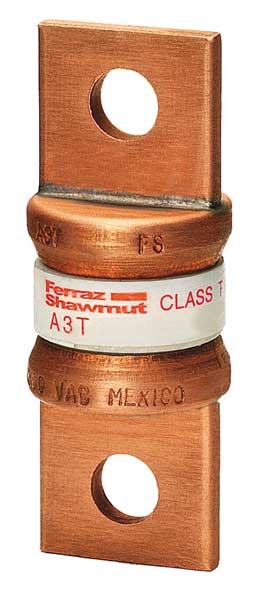 Mersen UL Class Fuse, T Class, Very Fast Acting, 80A, 300V AC, Non-Indicating A3T80