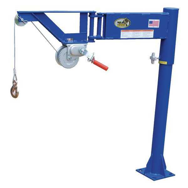 Vestil Davit Crane, 400 lb Capacity, 0 in to 38.5 in Reach, 0 in to 120 in Lift Range, Blue VAN-J