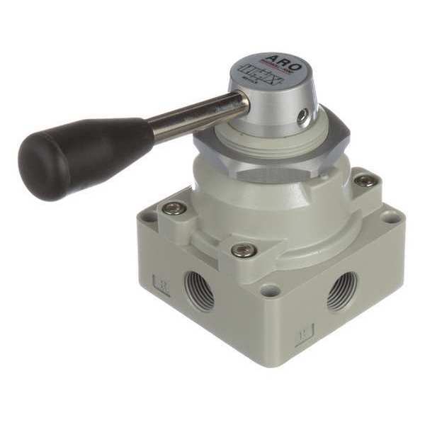 Aro Manual Air Control Valve, 4-Way, 3/8in NPT M513LR