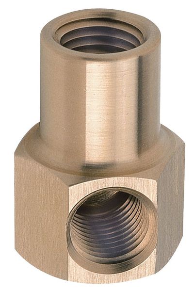 Zoro Select Brass Hex Elbow, FNPT x FNPT, 1/4" x 1/8" Pipe Size 4CCG1