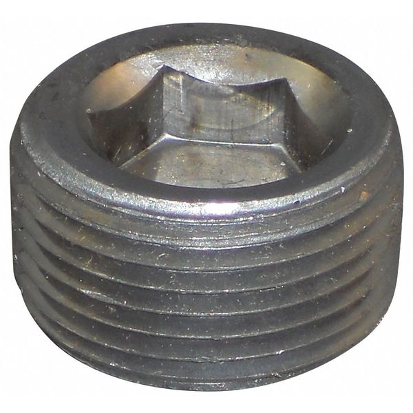Zoro Select 3/4" Male NPT Steel Magnetic Hex Recessed Head Plug Class 150 5054121