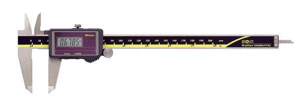 Mitutoyo Absolute Solar Digital Caliper, 0 to 8 In 500-475