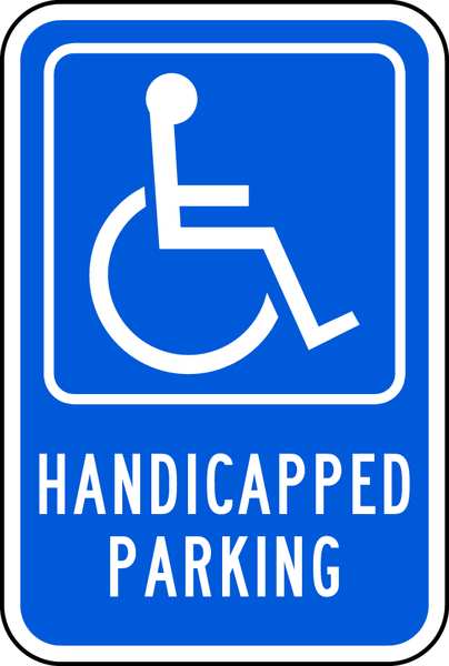 Lyle Handicapped Parking Sign, 18" x 12, HC-016-12HA HC-016-12HA