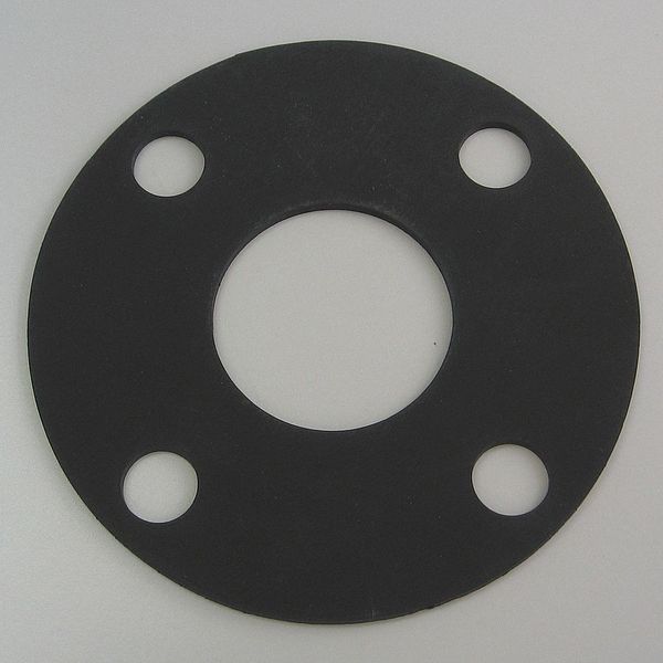 Zoro Select Flange Gasket, Full Face, 1 In, Viton 4CYV4