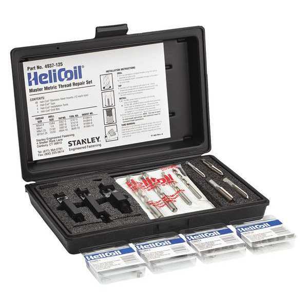 HELI-COIL Thread Repair Kit,SS,Metric,60 Pc (4937-125)