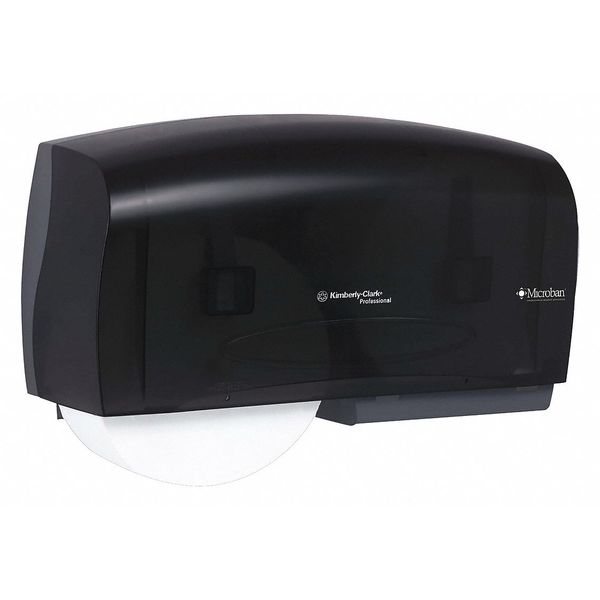 Kimberly-Clark Professional Coreless Twin Toilet Paper Dispenser HighCap 20x6x11 BLK 09608