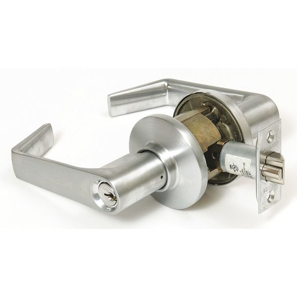 Schlage Lever Lockset, Mechanical, Storeroom, Grd.2 S80PD SAT 626