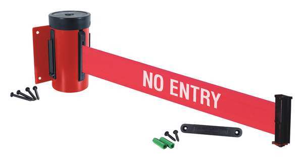 Retracta-Belt Retractable Belt Barrier, 10 ft., Red WM700RD-NE-RE