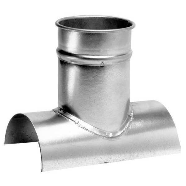 Nordfab Round Tap In, 6 in x 4 in Duct Dia, Galvanized Steel, 22 GA, 8 in W, 8" L 8040302780