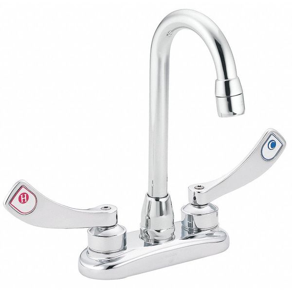 Moen Commercial Manual, 4" Mount, 2 Hole Gooseneck Bar Faucet 8278