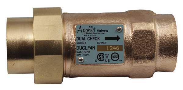 Apollo Valves 3/8" NPT Lead Free Bronze Dual Check Valve 4NLF3A22A