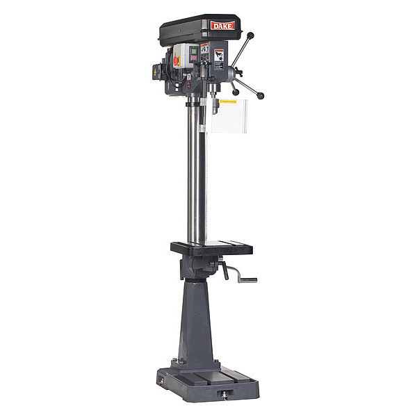 Dake Floor Drill Press, Belt Drive, 1/2 hp, 120 V, 14 1/8 in Swing, 9 Speed 977200-1